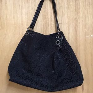 Black large shoulder purse